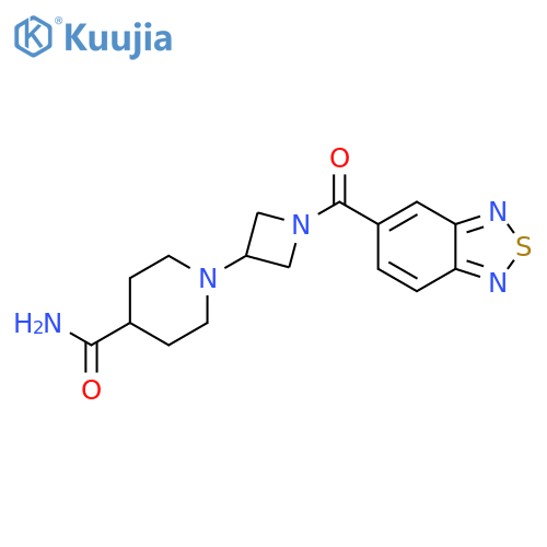 1-(1-(Benzo[c][1,2,5]thiadiazole-5-carbonyl)azetidin-3-yl)piperidine-4-carboxamide structure