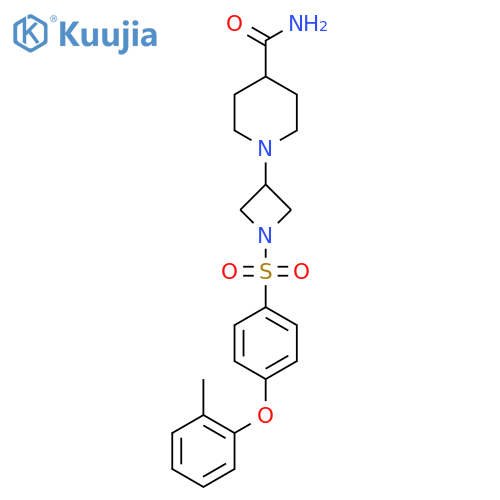 1-(1-((4-(o-Tolyloxy)phenyl)sulfonyl)azetidin-3-yl)piperidine-4-carboxamide structure
