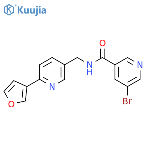 5-bromo-N-{6-(furan-3-yl)pyridin-3-ylmethyl}pyridine-3-carboxamide structure