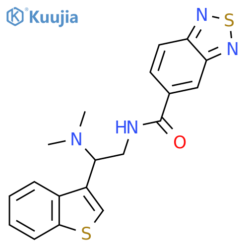 N-2-(1-benzothiophen-3-yl)-2-(dimethylamino)ethyl-2,1,3-benzothiadiazole-5-carboxamide structure