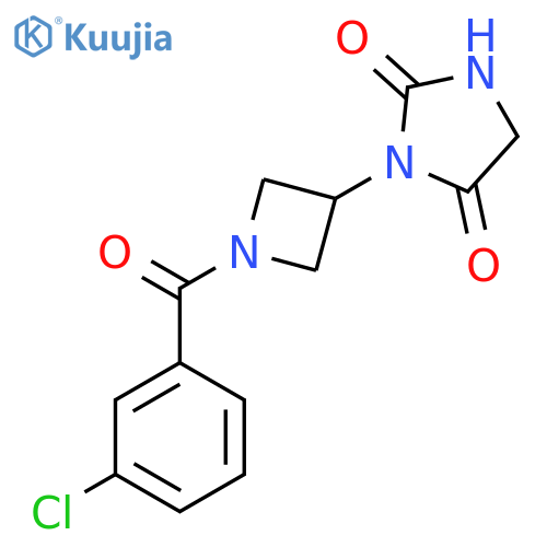3-[1-(3-Chlorobenzoyl)azetidin-3-yl]imidazolidine-2,4-dione structure