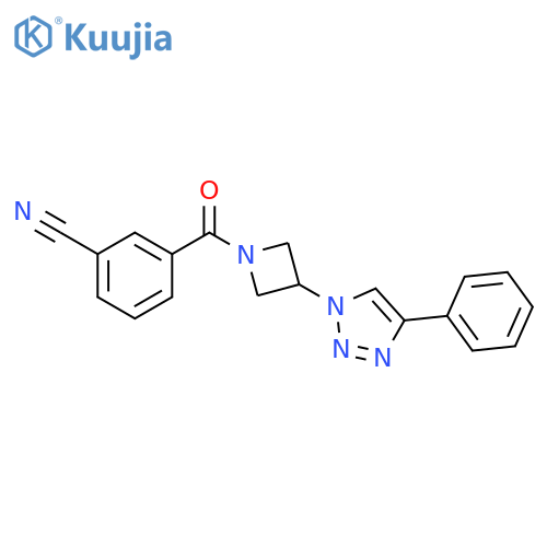 3-[[3-(4-Phenyl-1H-1,2,3-triazol-1-yl)-1-azetidinyl]carbonyl]benzonitrile structure