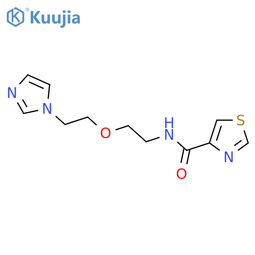 N-{2-2-(1H-imidazol-1-yl)ethoxyethyl}-1,3-thiazole-4-carboxamide structure