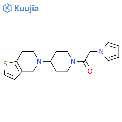 1-[4-(6,7-dihydro-4H-thieno[3,2-c]pyridin-5-yl)piperidin-1-yl]-2-pyrrol-1-ylethanone structure