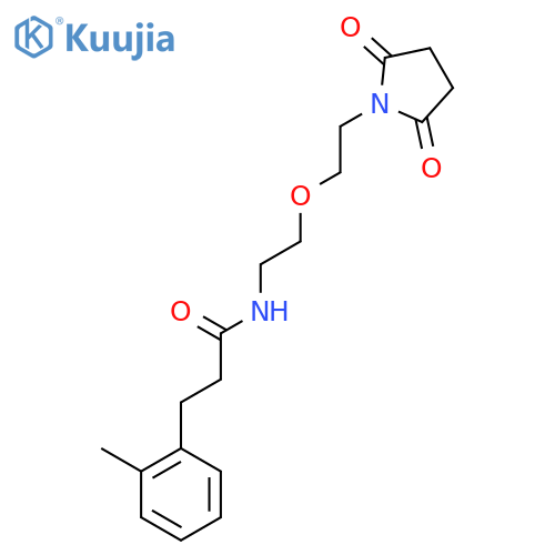 N-{2-2-(2,5-dioxopyrrolidin-1-yl)ethoxyethyl}-3-(2-methylphenyl)propanamide structure