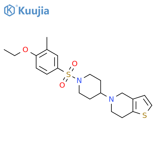 5-(1-((4-Ethoxy-3-methylphenyl)sulfonyl)piperidin-4-yl)-4,5,6,7-tetrahydrothieno[3,2-c]pyridine structure