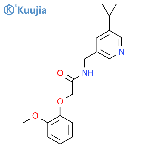 N-(5-cyclopropylpyridin-3-yl)methyl-2-(2-methoxyphenoxy)acetamide structure