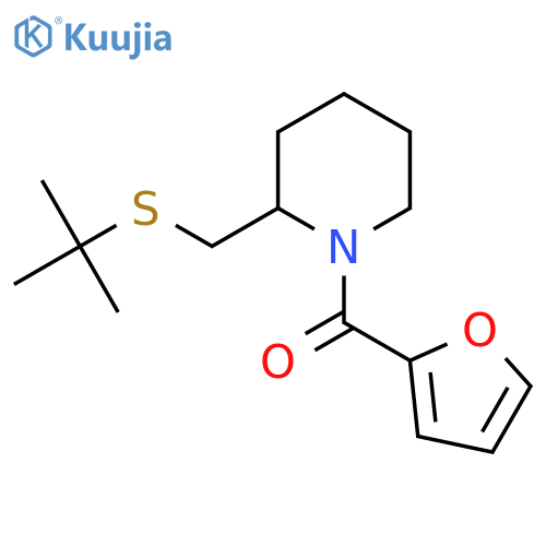 2-(tert-butylsulfanyl)methyl-1-(furan-2-carbonyl)piperidine structure