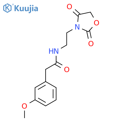 N-2-(2,4-dioxo-1,3-oxazolidin-3-yl)ethyl-2-(3-methoxyphenyl)acetamide structure