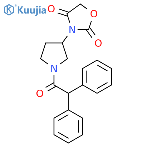 3-(1-(2,2-Diphenylacetyl)pyrrolidin-3-yl)oxazolidine-2,4-dione structure