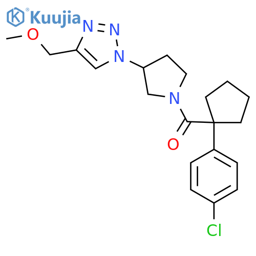 1-{1-[1-(4-chlorophenyl)cyclopentanecarbonyl]pyrrolidin-3-yl}-4-(methoxymethyl)-1H-1,2,3-triazole structure