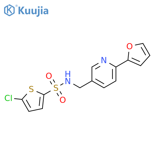 5-chloro-N-{6-(furan-2-yl)pyridin-3-ylmethyl}thiophene-2-sulfonamide structure