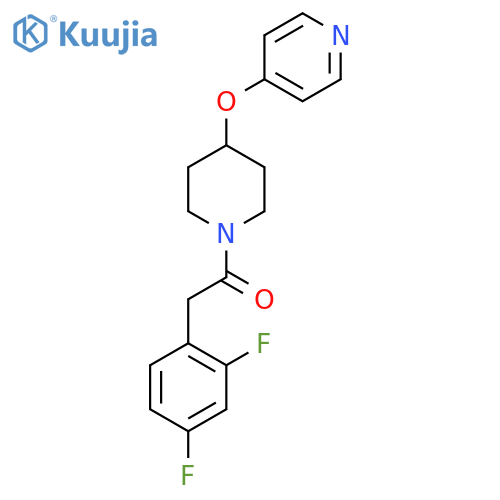 2-(2,4-difluorophenyl)-1-[4-(pyridin-4-yloxy)piperidin-1-yl]ethan-1-one structure