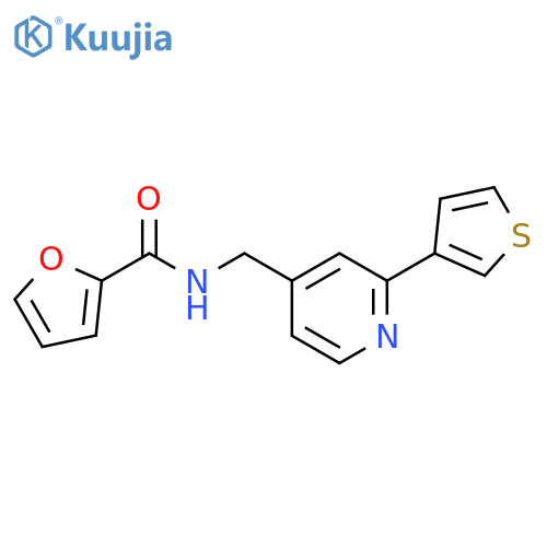 N-{2-(thiophen-3-yl)pyridin-4-ylmethyl}furan-2-carboxamide structure