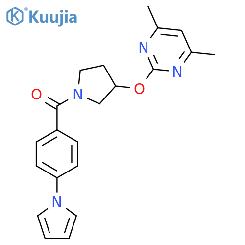 (4-(1H-pyrrol-1-yl)phenyl)(3-((4,6-dimethylpyrimidin-2-yl)oxy)pyrrolidin-1-yl)methanone structure