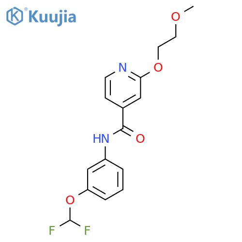 N-(3-(difluoromethoxy)phenyl)-2-(2-methoxyethoxy)isonicotinamide structure