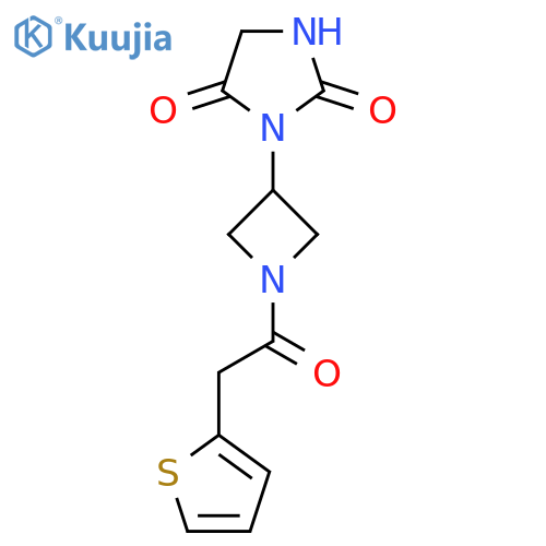 3-(1-(2-(Thiophen-2-yl)acetyl)azetidin-3-yl)imidazolidine-2,4-dione structure