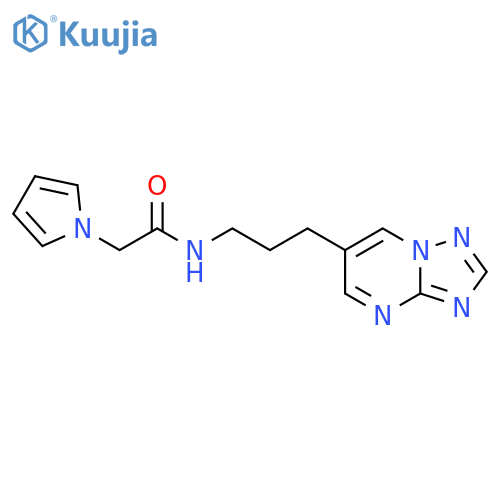 N-(3-([1,2,4]triazolo[1,5-a]pyrimidin-6-yl)propyl)-2-(1H-pyrrol-1-yl)acetamide structure