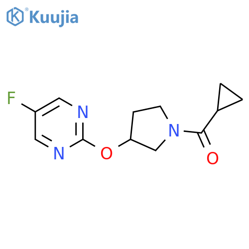 Cyclopropyl(3-((5-fluoropyrimidin-2-yl)oxy)pyrrolidin-1-yl)methanone structure
