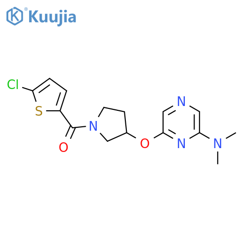 6-{[1-(5-chlorothiophene-2-carbonyl)pyrrolidin-3-yl]oxy}-N,N-dimethylpyrazin-2-amine structure