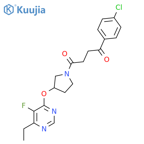 1-(4-Chlorophenyl)-4-(3-((6-ethyl-5-fluoropyrimidin-4-yl)oxy)pyrrolidin-1-yl)butane-1,4-dione structure