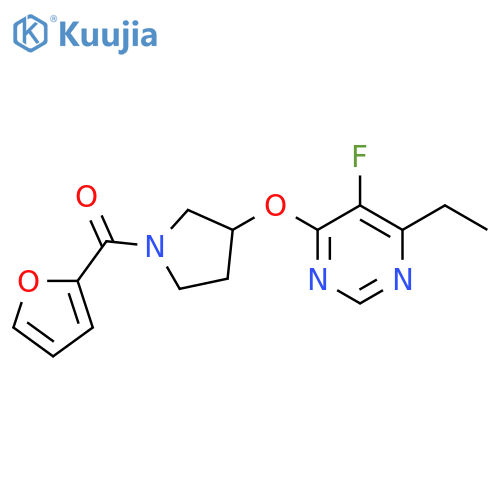 [3-[(6-Ethyl-5-fluoro-4-pyrimidinyl)oxy]-1-pyrrolidinyl]-2-furanylmethanone structure