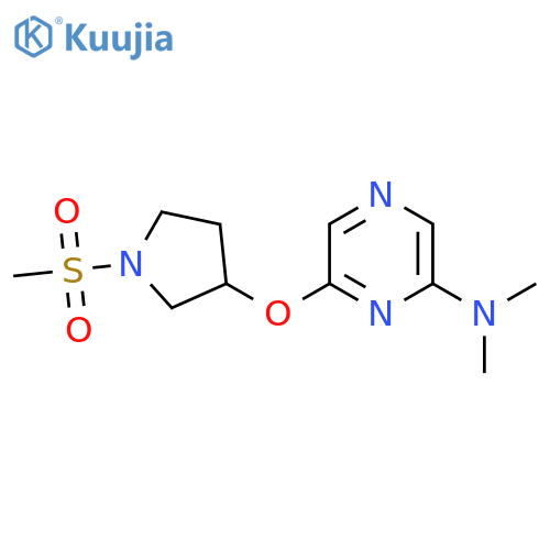 6-[(1-methanesulfonylpyrrolidin-3-yl)oxy]-N,N-dimethylpyrazin-2-amine structure