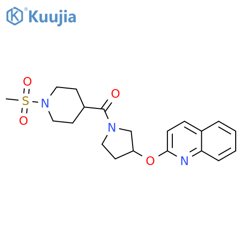 (1-methylsulfonylpiperidin-4-yl)-(3-quinolin-2-yloxypyrrolidin-1-yl)methanone structure