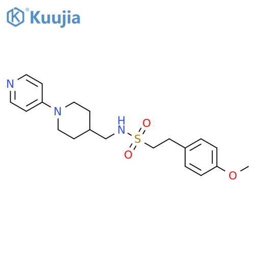 2-(4-methoxyphenyl)-N-{[1-(pyridin-4-yl)piperidin-4-yl]methyl}ethane-1-sulfonamide structure