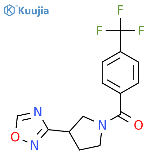 3-{1-4-(trifluoromethyl)benzoylpyrrolidin-3-yl}-1,2,4-oxadiazole structure