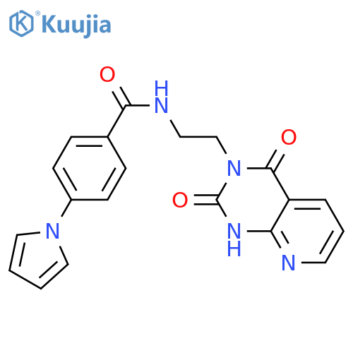 N-(2-{2,4-dioxo-1H,2H,3H,4H-pyrido[2,3-d]pyrimidin-3-yl}ethyl)-4-(1H-pyrrol-1-yl)benzamide structure