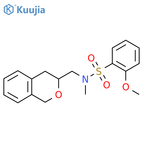 N-(3,4-dihydro-1H-2-benzopyran-3-yl)methyl-2-methoxy-N-methylbenzene-1-sulfonamide structure