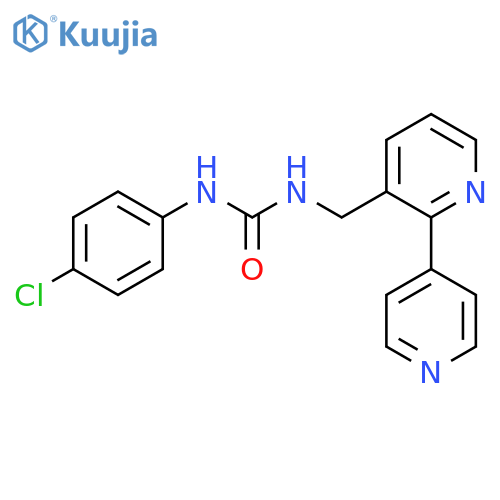 3-({[2,4'-bipyridine]-3-yl}methyl)-1-(4-chlorophenyl)urea structure