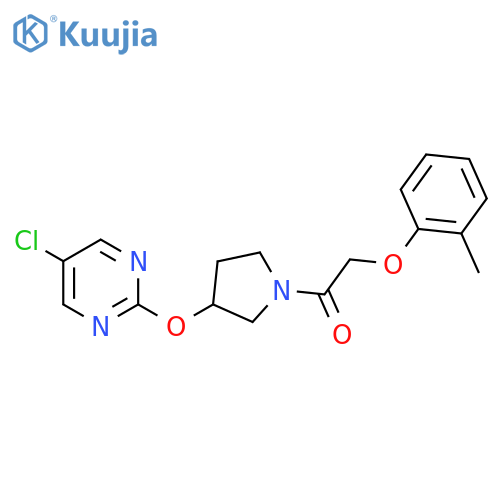 1-{3-(5-chloropyrimidin-2-yl)oxypyrrolidin-1-yl}-2-(2-methylphenoxy)ethan-1-one structure