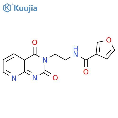 N-(2-{2,4-dioxo-1H,2H,3H,4H-pyrido[2,3-d]pyrimidin-3-yl}ethyl)furan-3-carboxamide structure
