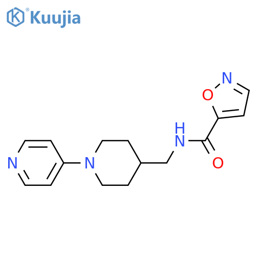 N-{[1-(pyridin-4-yl)piperidin-4-yl]methyl}-1,2-oxazole-5-carboxamide structure