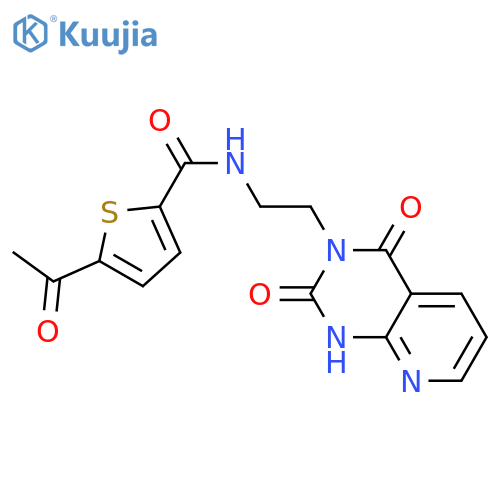 5-acetyl-N-(2-{2,4-dioxo-1H,2H,3H,4H-pyrido2,3-dpyrimidin-3-yl}ethyl)thiophene-2-carboxamide structure