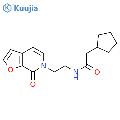 2-cyclopentyl-N-(2-{7-oxo-6H,7H-furo2,3-cpyridin-6-yl}ethyl)acetamide structure