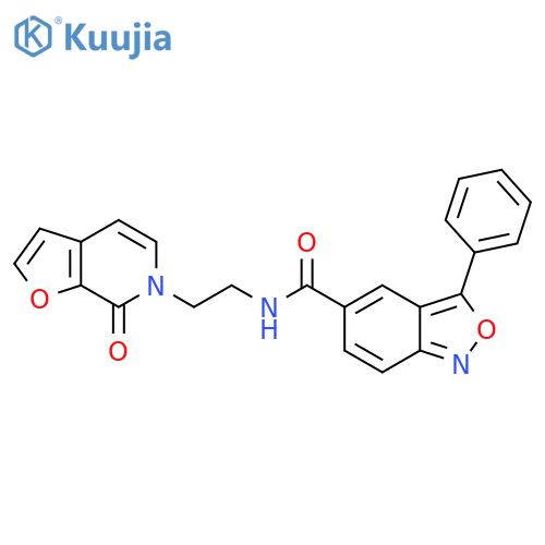 N-(2-{7-oxo-6H,7H-furo2,3-cpyridin-6-yl}ethyl)-3-phenyl-2,1-benzoxazole-5-carboxamide structure