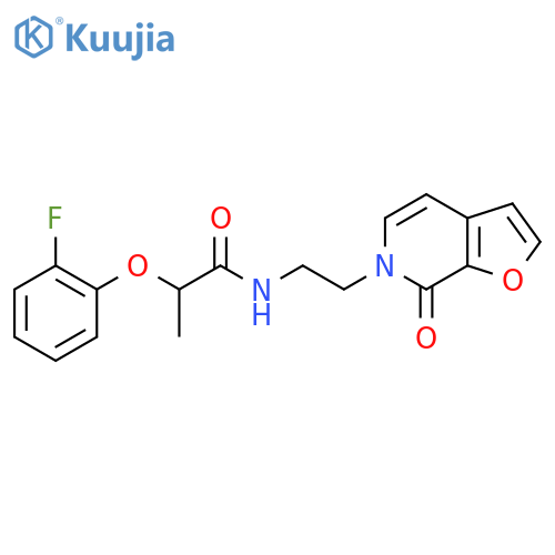 2-(2-fluorophenoxy)-N-(2-{7-oxo-6H,7H-furo2,3-cpyridin-6-yl}ethyl)propanamide structure