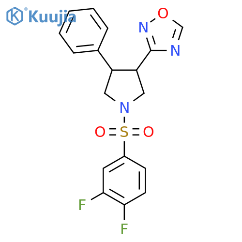 3-1-(3,4-difluorobenzenesulfonyl)-4-phenylpyrrolidin-3-yl-1,2,4-oxadiazole structure