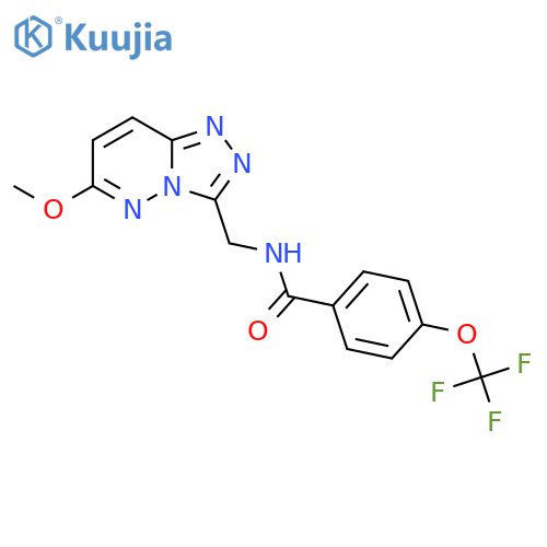 N-({6-methoxy-[1,2,4]triazolo[4,3-b]pyridazin-3-yl}methyl)-4-(trifluoromethoxy)benzamide structure