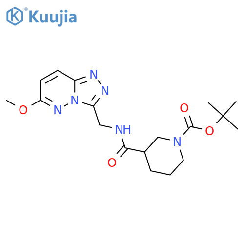 tert-butyl 3-[({6-methoxy-[1,2,4]triazolo[4,3-b]pyridazin-3-yl}methyl)carbamoyl]piperidine-1-carboxylate structure