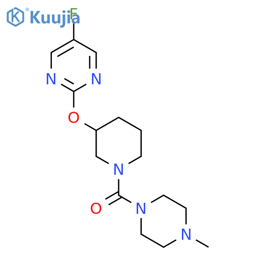 5-fluoro-2-{[1-(4-methylpiperazine-1-carbonyl)piperidin-3-yl]oxy}pyrimidine structure