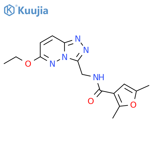 N-({6-ethoxy-[1,2,4]triazolo[4,3-b]pyridazin-3-yl}methyl)-2,5-dimethylfuran-3-carboxamide structure
