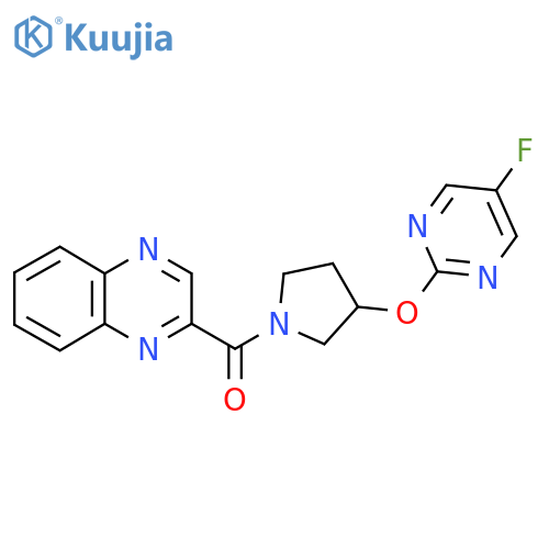 (3-((5-Fluoropyrimidin-2-yl)oxy)pyrrolidin-1-yl)(quinoxalin-2-yl)methanone structure