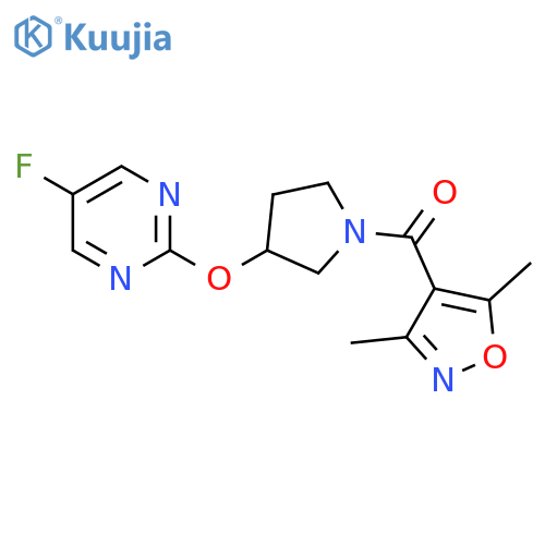 (3,5-Dimethylisoxazol-4-yl)(3-((5-fluoropyrimidin-2-yl)oxy)pyrrolidin-1-yl)methanone structure