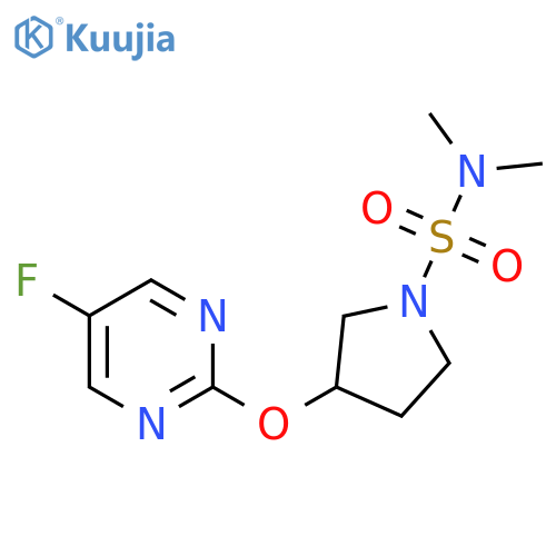 3-((5-fluoropyrimidin-2-yl)oxy)-N,N-dimethylpyrrolidine-1-sulfonamide structure