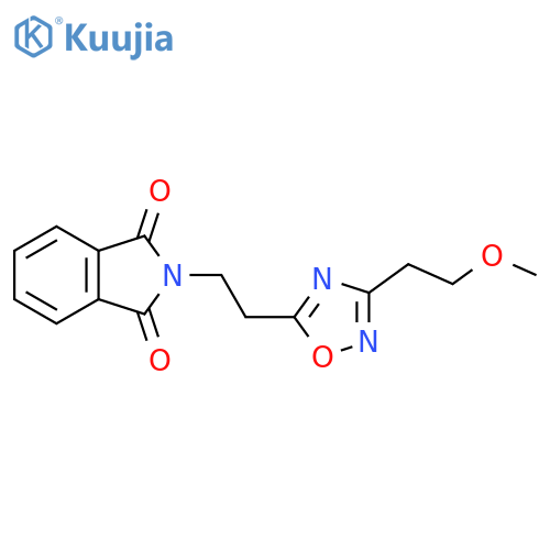 2-{2-3-(2-methoxyethyl)-1,2,4-oxadiazol-5-ylethyl}-2,3-dihydro-1H-isoindole-1,3-dione structure