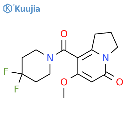 8-(4,4-difluoropiperidine-1-carbonyl)-7-methoxy-1,2,3,5-tetrahydroindolizin-5-one structure